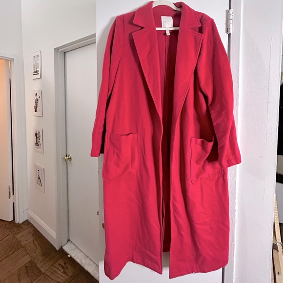 Hot pink jacket / coat w pockets - Picture 1 of 2